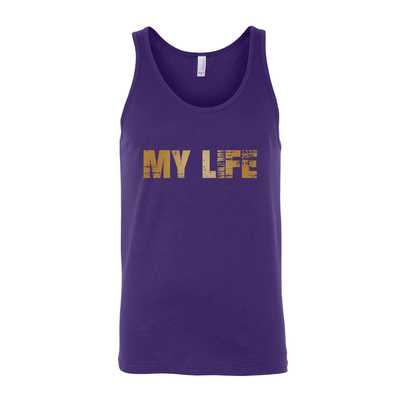 My Life OG Gold Brick Logo Unisex Tank - My Life Fitness