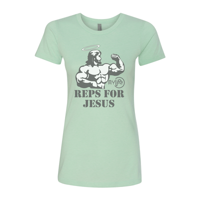 Reps For Jesus Women's Crew Tee - My Life Fitness