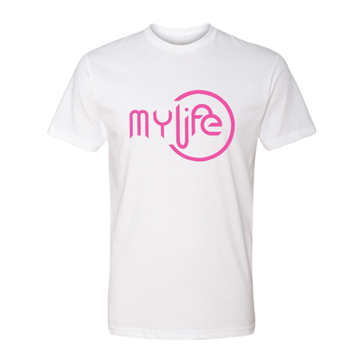 My Life Pink Logo Unisex Crew Tee - My Life Fitness
