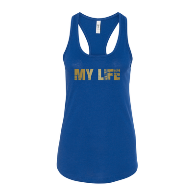 My Life OG Gold Brick Logo Women's Tank - My Life Fitness