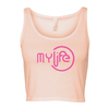 My Life Pink Logo Women's Cropped Tank - My Life Fitness