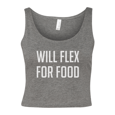 Will Flex For Food Women's Cropped Tank - My Life Fitness
