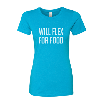 Will Flex For Food Women's Crew Tee