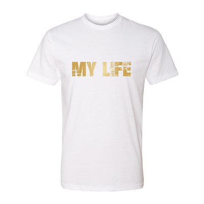 My Life OG Gold Brick Logo Unisex Crew Tee - My Life Fitness
