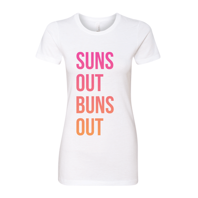 Suns Out Buns Out Women's Crew Tee - My Life Fitness