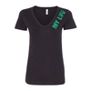 My Life Mint Logo Over The Shoulder Women's V-Neck - My Life Fitness