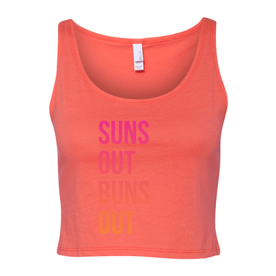 Suns Out Buns Out Women's Cropped Tank - My Life Fitness
