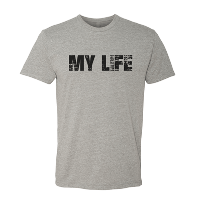 My Life Black Brick Logo Unisex Crew Tee - My Life Fitness