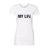 My Life Black Brick Logo Women's Crew Tee - My Life Fitness