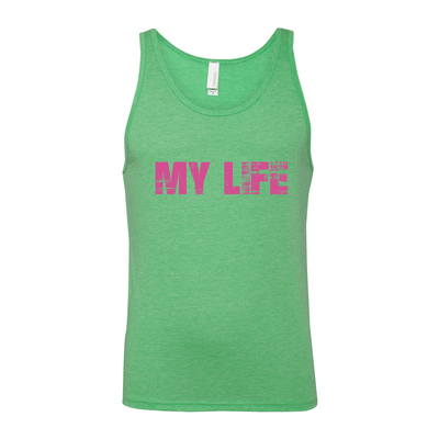My Life Pink Brick Logo Unisex Tank - My Life Fitness