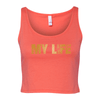 My Life OG Gold Brick Logo Women's Cropped Tank - My Life Fitness