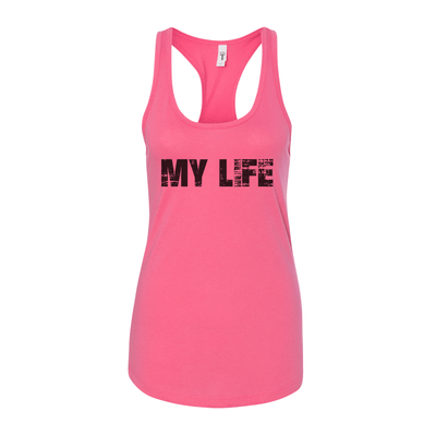 My Life Black Brick Logo Women's Tank - My Life Fitness
